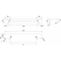 Ручка мебельная Boyard Ray 2.0 RT809BL.1/128/150