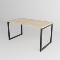 Стол TMB Loft Трентон разборный 1380x700 18 мм (дуб небраска натуральный/черный)