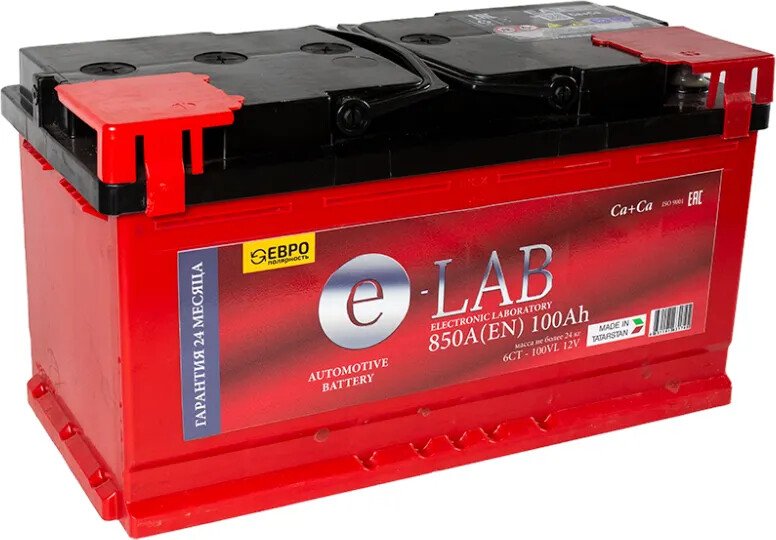 

Автомобильный аккумулятор E-Lab 6СТ-100NR (100 А·ч)