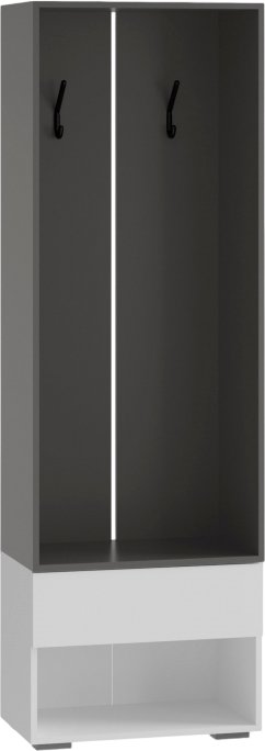 

Тумба для обуви Woodville Роут 0.6 м 615371 (белый/графит)