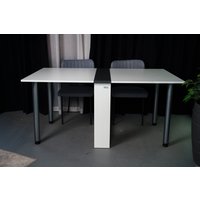 Стол-книга Stoloff Мечта 1600x850 (антрацит/белый, опоры вкручиваемые, углы прямые без роликов и ручек)