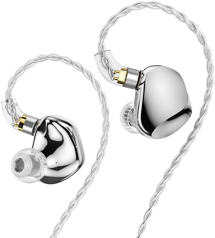 Наушники TRN VX Pro+ 3.5 мм (серебристый, без микрофона)