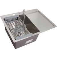 Кухонная мойка Wisent WS-36550-L/GER013 (с сифоном, дозатором и коландером)