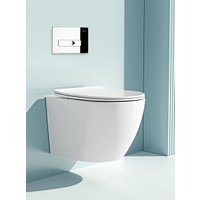 Унитаз подвесной Roxen Antares One Rimless 6 в 1 StounFix Dual Fresh 583589 (кнопка: хром) в Борисове