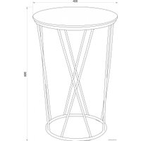 Журнальный столик RasGar Престиж Аллюр (золото/белый мрамор/стекло)