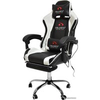 Игровое (геймерское) кресло Calviano Avanti Ultimato (черный/белый, с подножкой)