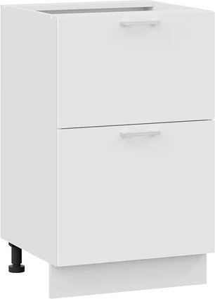 

Шкаф напольный Трия Габриэлла 1Н5Я2 с двумя ящиками (белый/сноу)