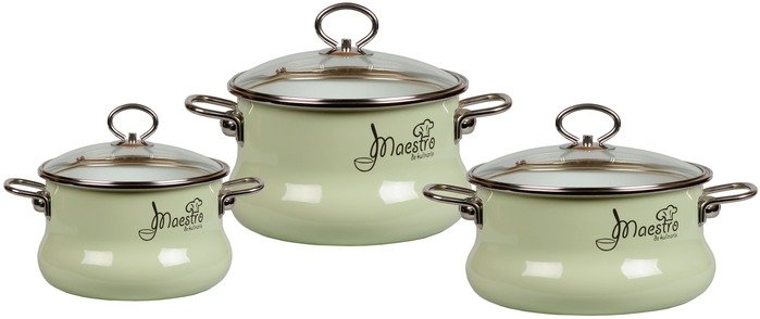 

Набор кастрюль СтальЭмаль Maestro 8DT135S (салатовый)