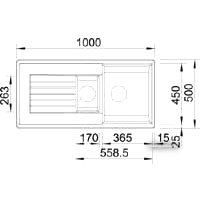 Кухонная мойка Blanco Zia 6 S (темная скала) [518940]