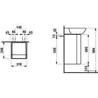  Laufen Тумба под умывальник Ino [4253510301701]