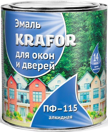 

Эмаль Krafor Алкидная 0.9 л (белый)