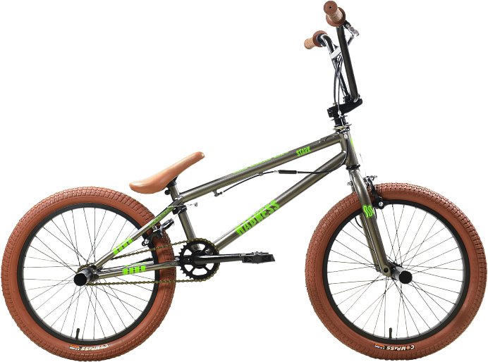 

Велосипед Stark Madness BMX 2 2025 (графит/зеленый неон/песочный)