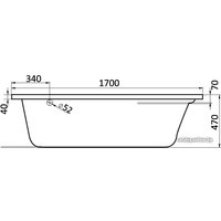 Ванна Santek Эдера 170x110 L 1WH111995 (с каркасом и экраном)