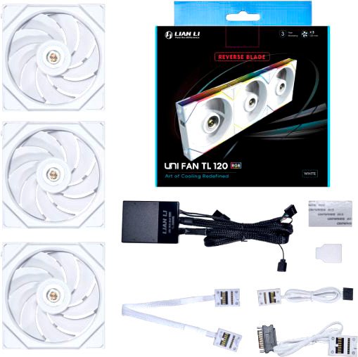 

Комплект вентиляторов для корпуса Lian Li Uni Fan TL 120 Reverse Triple Pack G99.12RTL3W.R0
