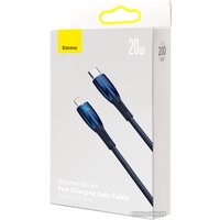 Кабель Baseus Glimmer Series USB Type-C - Lightning (2 м, синий)