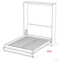 Кровать-трансформер Макс Стайл Smart 18мм 140x200 (белый базовый W908 ST2)