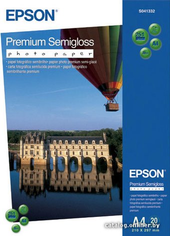 Фотобумага Epson Premium Semigloss Photo Paper A4 20 листов (C13S041332)