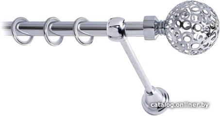 

Карниз для штор Lm Decor Ажур (хром, гладкая, 2м 25мм, 1 ряд)