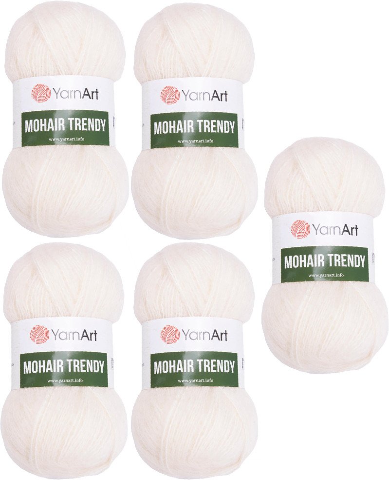 

Набор пряжи для вязания Yarnart Mohair Trendy 1003 (молочный, 5 шт)