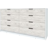 Комод Интерлиния Концепт КТ-К197 (дуб белый/белый платинум)