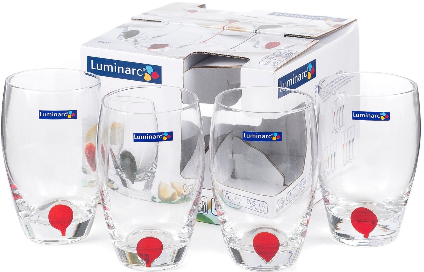 

Набор бокалов для вина Luminarc Drip red E5230