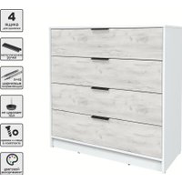 Комод Интерлиния Концепт КТ-К100 (дуб белый/белый платинум)