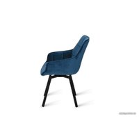 Стул с подлокотниками Aero B815-m Navy VL 26 BK (велюр, синий)