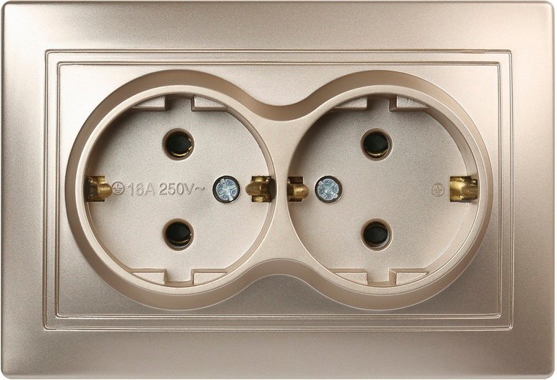 Розетка SmartBuy Венера SBE-01c-16-S2-Z-c