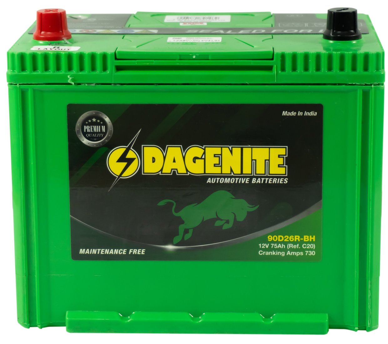 Автомобильный аккумулятор DAGENITE Asia L+ (75 А·ч)