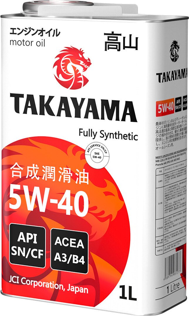 

Моторное масло Takayama 5W40 605044 1л