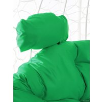 Подвесное кресло M-Group Для двоих 11450104 (белый ротанг/зеленая подушка)