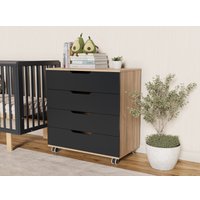 Детский комод Incanto Юг с органайзером 800/4 PK-0077/5/kЛ (дуб/графит)