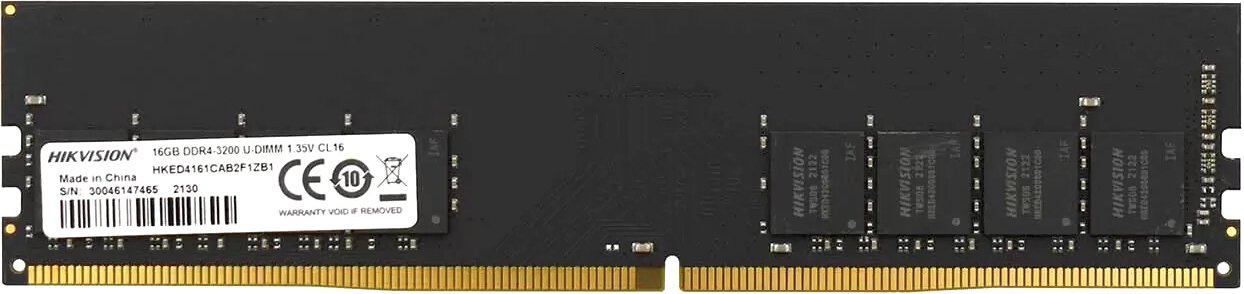 

Оперативная память Hikvision 16ГБ DDR4 3200 МГц HKED4161CAB2F1ZB1/16G