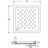 Душевой поддон RGW CR-077 70x70