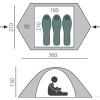 Треккинговая палатка BTrace Strong 3