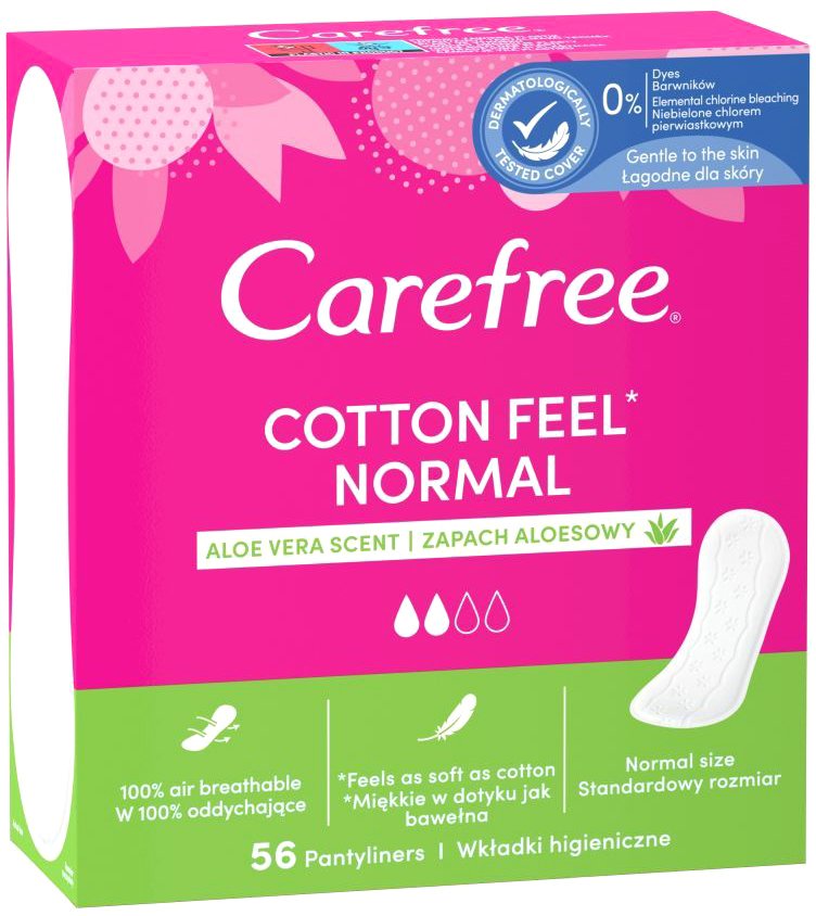 

Прокладки ежедневные Carefree Cotton Aloe (56 шт)