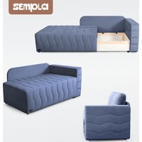 Тахта Sempla Орион левый (мора деним)