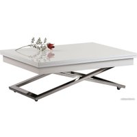 Стол-трансформер Levmar Cross G15/S79 (белый глянец/нержавеющая сталь)