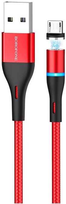 

Кабель Borofone BU16 microUSB (красный)
