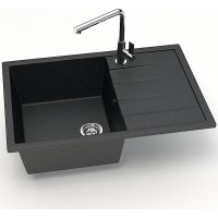 Кухонная мойка MARRBAXX Карельский камень модель 161/Q4 F161Q004 (черный)