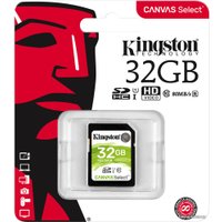 Карта памяти Kingston Canvas Select SDHC 32GB SDS/32GB