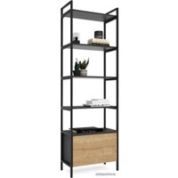 Стеллаж Crafto Бонд Мини Лофт 09 600x320x1900 (графит/дуб)