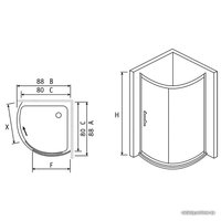 Душевой уголок RGW PA-56 06085688-11K 80x80 (хром/прозрачное стекло)