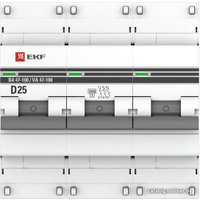 Выключатель автоматический EKF PROxima BA 47-100 3P 25A (D) 10kA mcb47100-3-25D-pro
