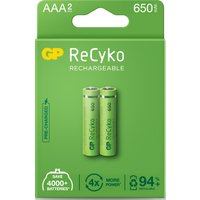 Аккумулятор GP ReCyko+ AAA 650 mAh 2 шт. 65AAAHCE-2GBE2