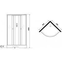 Душевая кабина Niagara Eco E90/13/TN/BK 90x90x200 в Пинске