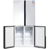 Четырёхдверный холодильник Ginzzu NFK-500 White glass