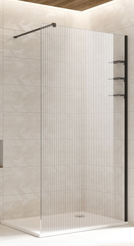 Душевая стенка Adema Риббер 120 (черный)