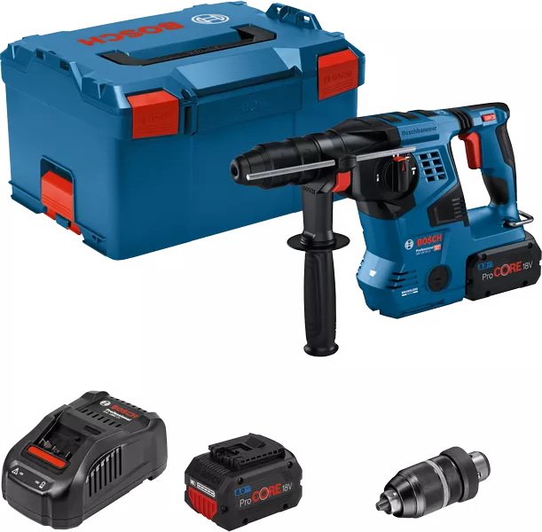 

Перфоратор Bosch GBH 18V-28 CF Professional 0611921002 (с 2-мя АКБ 8 Ач, кейс)