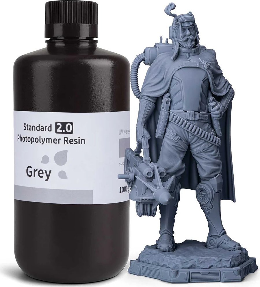 

Фотополимер Elegoo Standard V2.0 1кг (серый)